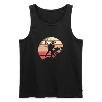 Outdoor Klettern - Männer Premium Bio Tank Top - Schwarz - Vorne - Michal (187cm)
