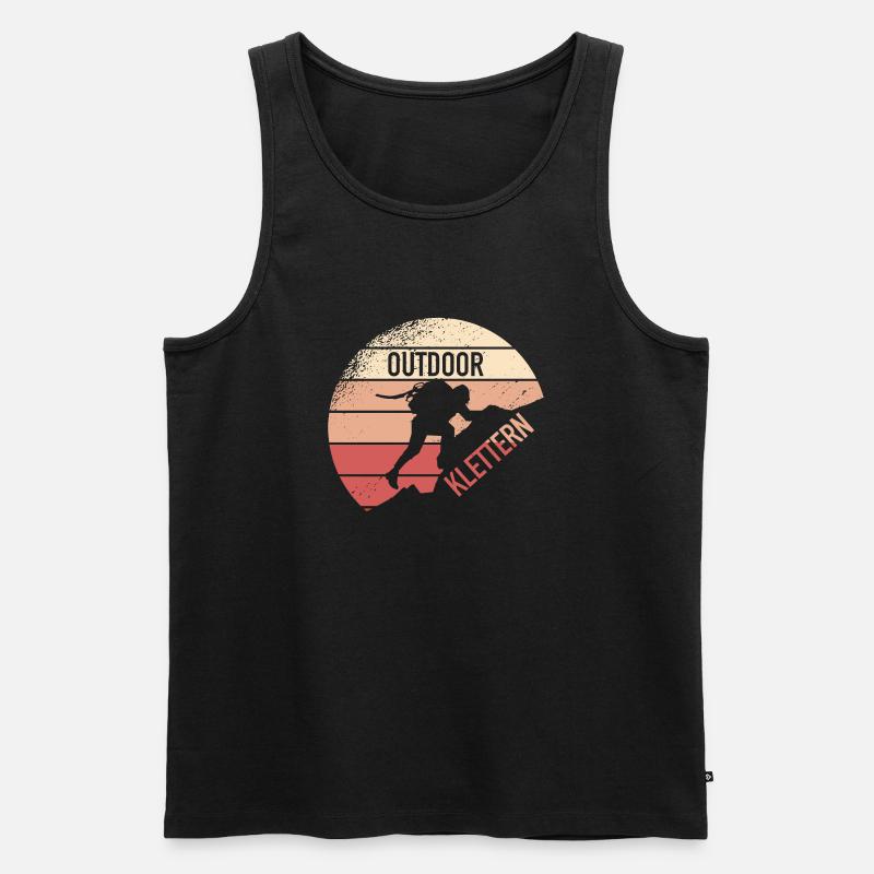 Outdoor Klettern - Männer Premium Bio Tank Top - Schwarz