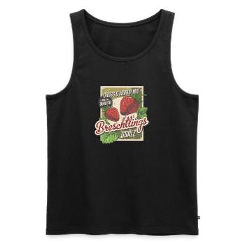Breschtlingsgsälz - Männer Premium Bio Tank Top - Schwarz - Vorne - AI Model Male 178 light (178cm)
