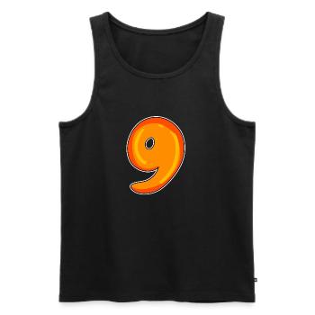 Nine - 9 Motif - Men's Premium Organic Tank Top - black - Front - AI Model Male 178 light (178cm)