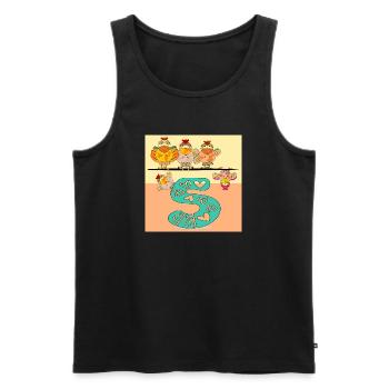 5. Children's Birthday Party - Chicken Coop Chickens - Men's Premium Organic Tank Top - black - Front - Michal (187cm)