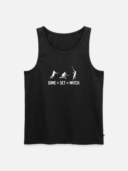 Tennis - Game Set Match - Men's Premium Organic Tank Top - black