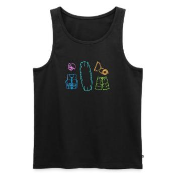 Wasserski Wassersport Surfboard Wakeboard Surfen - Männer Premium Bio Tank Top - Schwarz - Vorne - Michal (187cm)