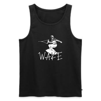 Wakeboard Dire Cascade Sports nautiques Wakesurf - Débardeur bio Premium Homme - noir - Devant - AI Model Male 178 light (178cm)