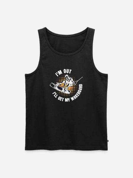 Kitesurfer Statement Wakeboard Surfing Stunt - Men's Premium Organic Tank Top - black