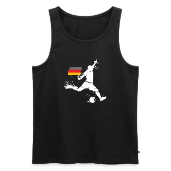 Fußball Deutschland Spieler Team Explosion EM 2024 - Männer Premium Bio Tank Top - Schwarz - Vorne - Michal (187cm)