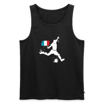 Fußball Spieler Explosion Frankreich EM 2024 - Männer Premium Bio Tank Top - Schwarz - Vorne - Michal (187cm)
