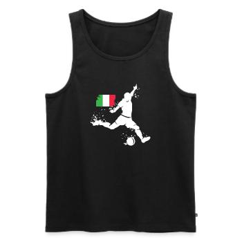 Fußball Team Italien Spieler Explosion EM 2024 - Männer Premium Bio Tank Top - Schwarz - Vorne - Michal (187cm)