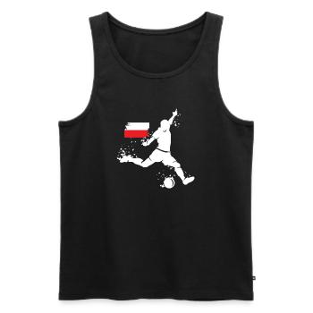 Soccer Player Blast Poland World Cup Icon - Men's Premium Organic Tank Top - black - Front - Michal (187cm)