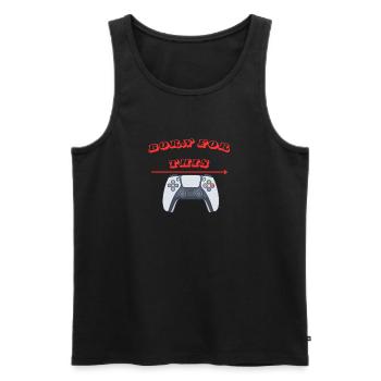 was Born for - Männer Premium Bio Tank Top - Schwarz - Vorne - Michal (187cm)