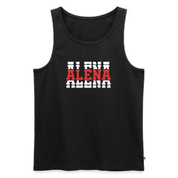 T-shirt Alena texte empilé idée cadeau t-shirt - Débardeur bio Premium Homme - noir - Devant - Michal (187cm)