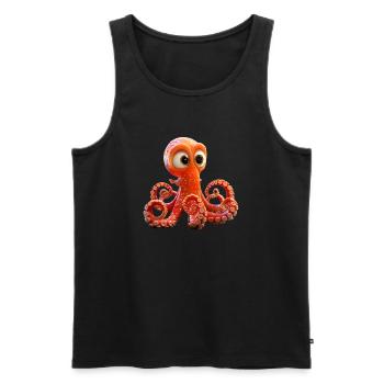 Octopus Small Octopus Cuttlefish Cute Octopus - Men's Premium Organic Tank Top - black - Front - AI Model Male 178 light (178cm)