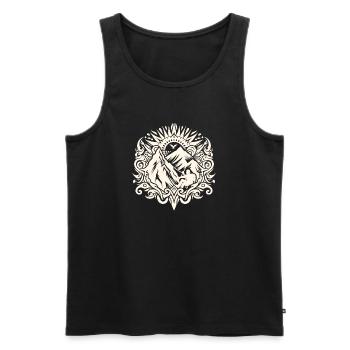 Liebe zu den Bergen - Männer Premium Bio Tank Top - Schwarz - Vorne - AI Model Male 178 light (178cm)