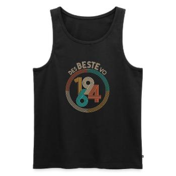 des BESTE vo 1964 - das BESTE von 1964, Geburtstag - Männer Premium Bio Tank Top - Schwarz - Vorne - Michal (187cm)