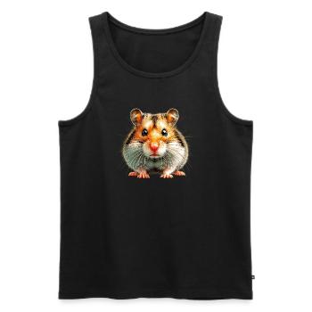 Hamster - Men's Premium Organic Tank Top - black - Front - AI Model Male 178 light (178cm)