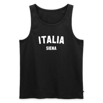 SIENA Italia Italy Italien - Männer Premium Bio Tank Top - Schwarz - Vorne - AI Model Male 178 light (178cm)