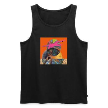 DREAM - Men's Premium Organic Tank Top - black - Front - Michal (187cm)
