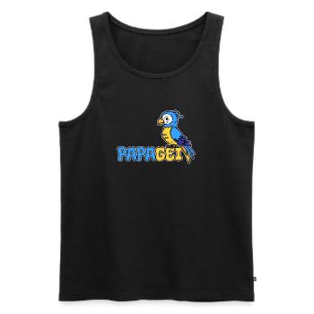 Parrot Saying Animal Lover Pet Bird Zoo - Men's Premium Organic Tank Top - black - Front - AI Model Male 178 light (178cm)