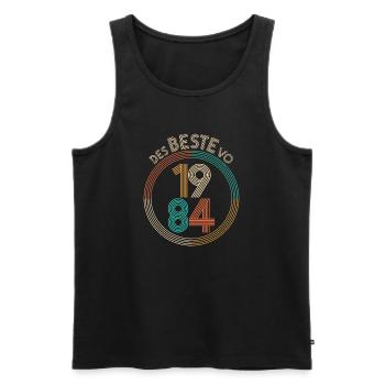 des BESTE vo 1984 - das BESTE von 1984, Geburtstag - Männer Premium Bio Tank Top - Schwarz - Vorne - Michal (187cm)