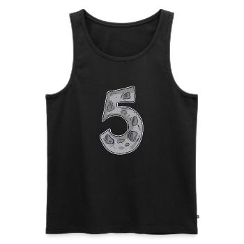 Number 5 Space - Men's Premium Organic Tank Top - black - Front - AI Model Male 178 light (178cm)