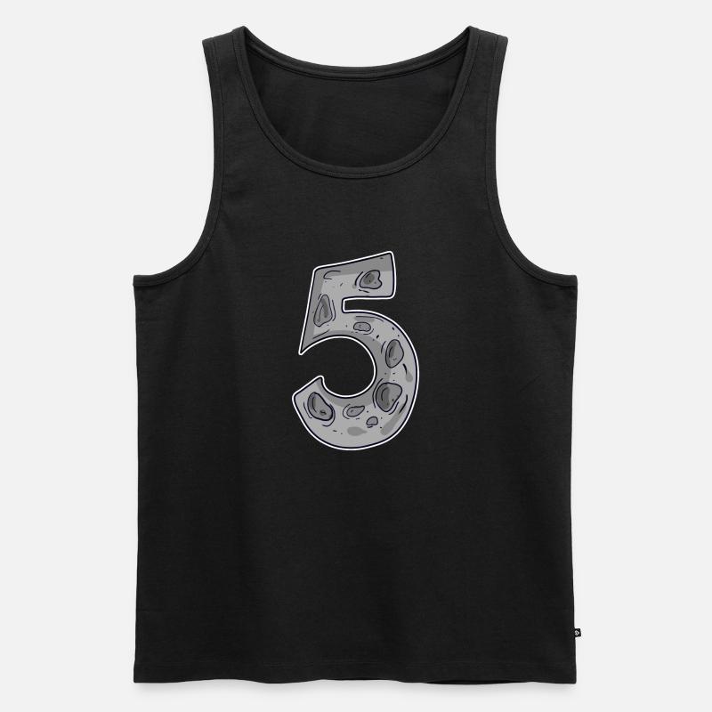 Nummer 5 Weltall - Männer Premium Bio Tank Top - Schwarz