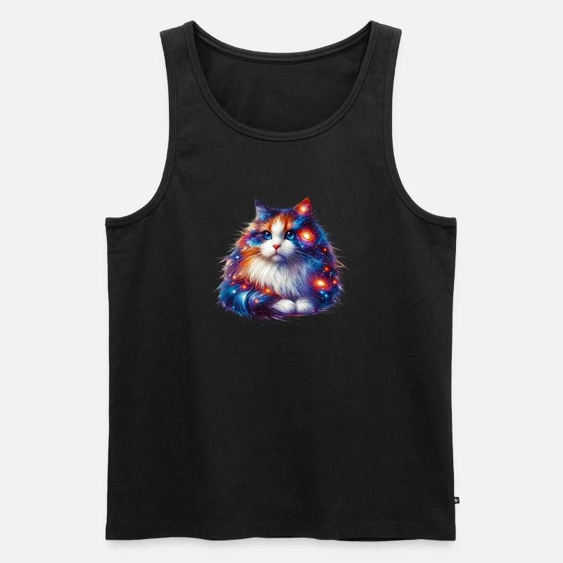 Katze - Männer Premium Bio Tank Top - Schwarz