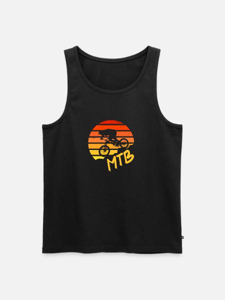 Mountainbike - Männer Premium Bio Tank Top - Schwarz