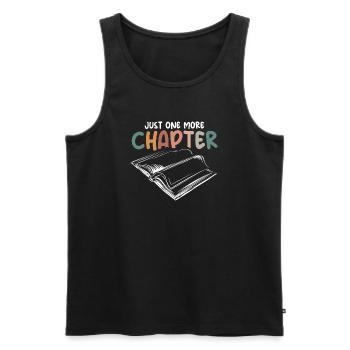 Book chapter saying book love retro vintage icon - Men's Premium Organic Tank Top - black - Front - Michal (187cm)