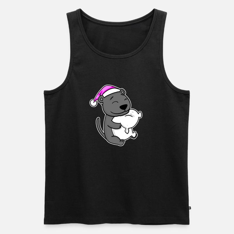 Tired Sleeping In Sleeping Pink - Men's Premium Organic Tank Top - black