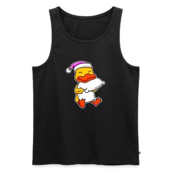 Duck Tired Sleeping Sleeping Girl - Men's Premium Organic Tank Top - black - Front - AI Model Male 178 light (178cm)