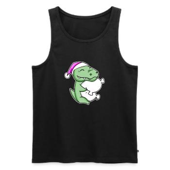 Crocodile Tired Sleeping Sleeping Girl - Men's Premium Organic Tank Top - black - Front - AI Model Male 178 light (178cm)