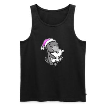 Crow Tired Sleeping Sleeping Girl - Men's Premium Organic Tank Top - black - Front - AI Model Male 178 light (178cm)