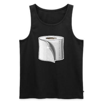 Toilettenpapier - Männer Premium Bio Tank Top - Schwarz - Vorne - Michal (187cm)