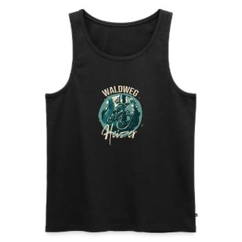 Waldweg Heizer - Männer Premium Bio Tank Top - Schwarz - Vorne - AI Model Male 178 light (178cm)