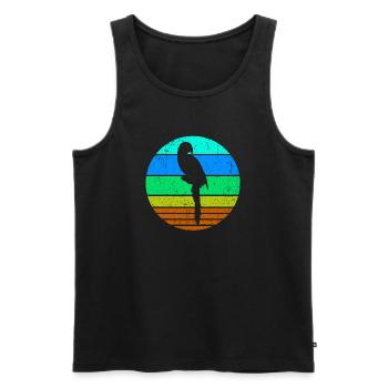 Bird, Parrot, Animal Lover, Pet, Jungle, Animal - Men's Premium Organic Tank Top - black - Front - AI Model Male 178 light (178cm)