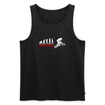 Evolution Mountainbike - Männer Premium Bio Tank Top - Schwarz - Vorne - Michal (187cm)