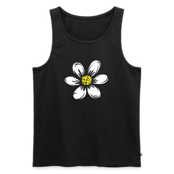 Daisy Boho prairie plantes Nature symbole - Débardeur bio Premium Homme - noir - Devant - Michal (187cm)