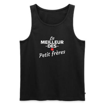 Le Meilleur Des Petits Frères - Débardeur bio Premium Homme - noir - Devant - Michal (187cm)