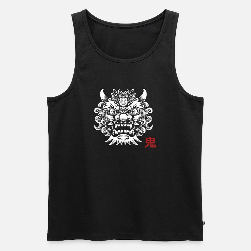 Oni, japanischer Dämon - Männer Premium Bio Tank Top - Schwarz