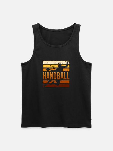 Handball - Männer Premium Bio Tank Top - Schwarz