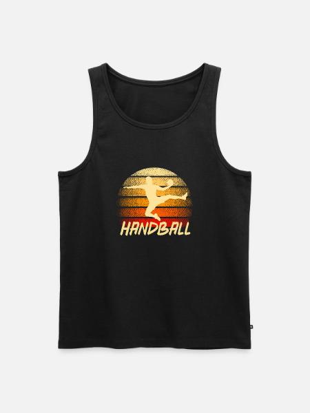 Handball - Männer Premium Bio Tank Top - Schwarz
