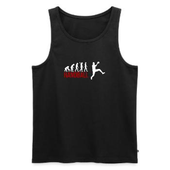 Evolution Handball - Männer Premium Bio Tank Top - Schwarz - Vorne - Michal (187cm)