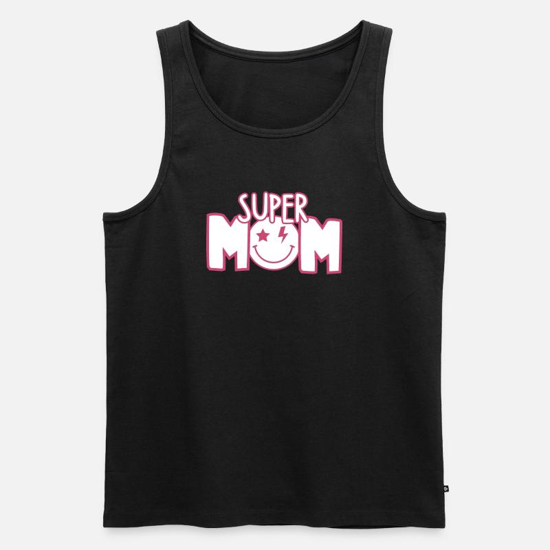 Super Mama - Männer Premium Bio Tank Top - Schwarz