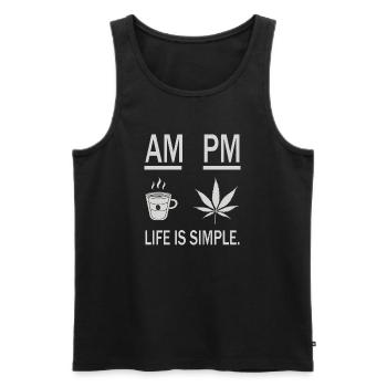 Coffee and weed - Men's Premium Organic Tank Top - black - Front - AI Model Male 178 light (178cm)