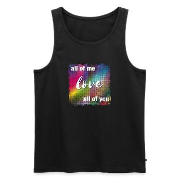 Je vous aime tous - Débardeur bio Premium Homme - noir - Devant - Michal (187cm)