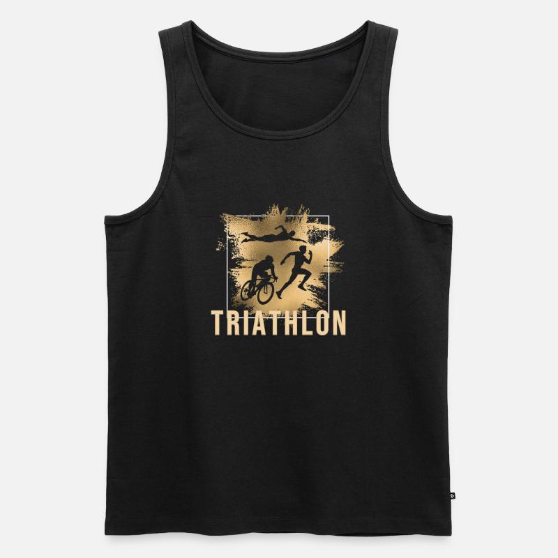 Triathlon - Männer Premium Bio Tank Top - Schwarz