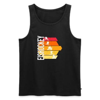 Eishockey - Männer Premium Bio Tank Top - Schwarz - Vorne - AI Model Male 178 light (178cm)