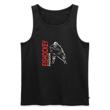 Eishockey Passion - Männer Premium Bio Tank Top - Schwarz - Vorne - AI Model Male 178 light (178cm)
