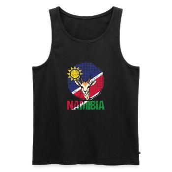 Namibia Afrika Souvenir - Männer Premium Bio Tank Top - Schwarz - Vorne - Michal (187cm)