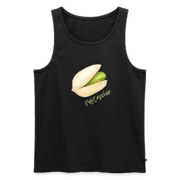 Pistazie mit Schale und Kern - Männer Premium Bio Tank Top - Schwarz - Vorne - Michal (187cm)